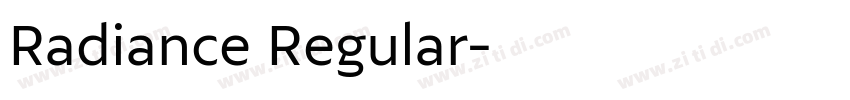 Radiance Regular字体转换